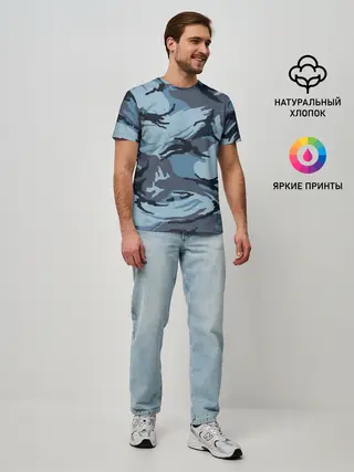 Мужская базовая футболка / Камуфляж Полиции