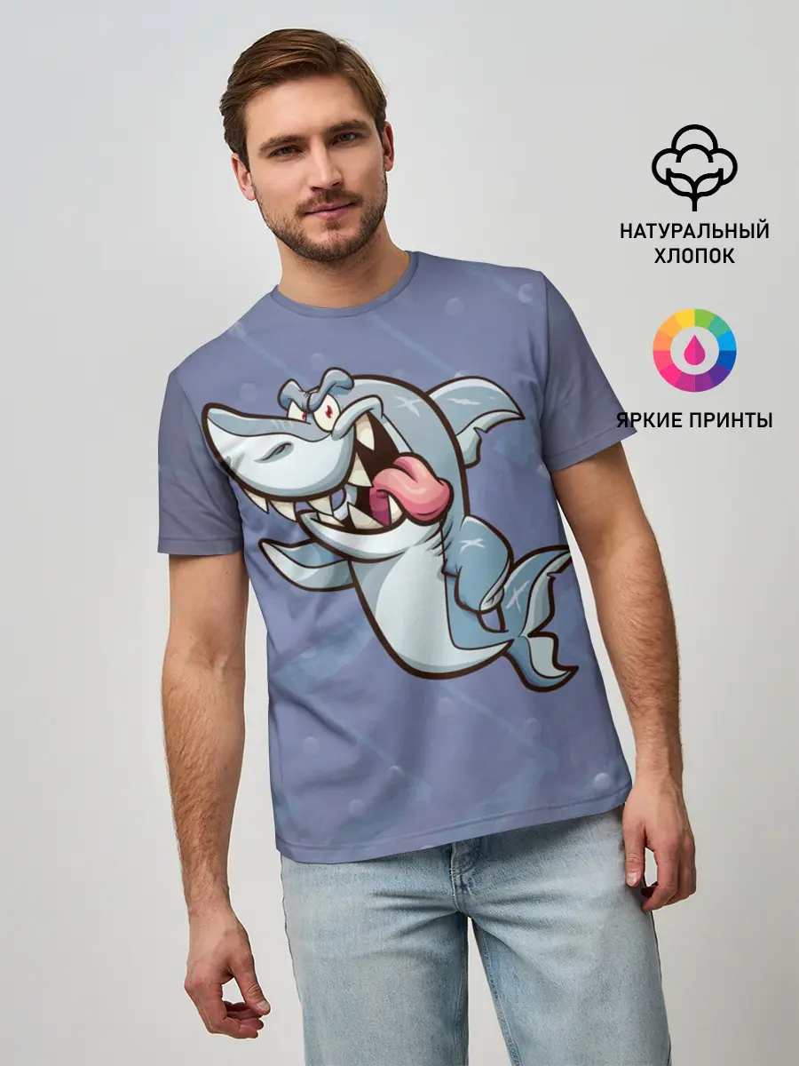 Мужская базовая футболка / Акула