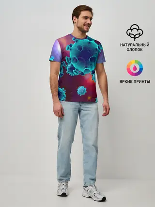 Мужская базовая футболка / Коронавирус