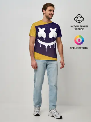 Мужская базовая футболка / MARSHMELLO / МАРШМЕЛЛОУ