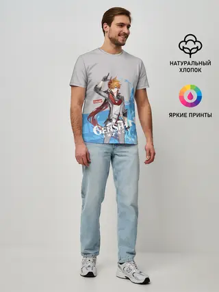 Мужская базовая футболка / Genshin Impact - Tartaglia