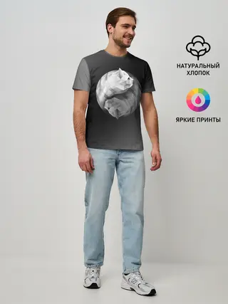 Мужская базовая футболка / Янь Янь Котики