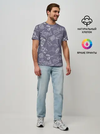 Мужская базовая футболка / Hand made