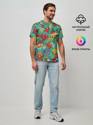 Мужская базовая футболка / Дела сердечные tattoo