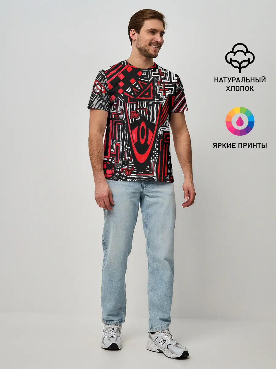 Мужская базовая футболка / Абстрактный Узор