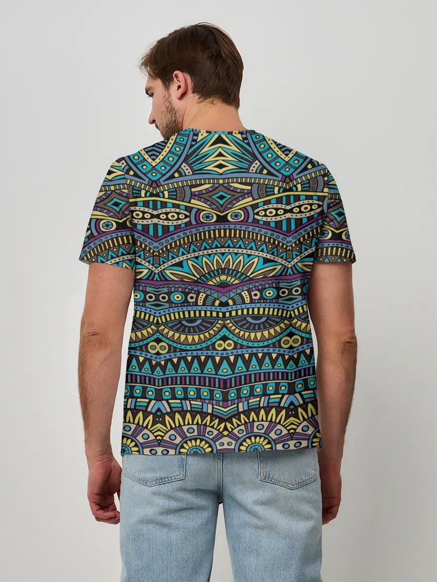 Мужская базовая футболка / Этнический узор