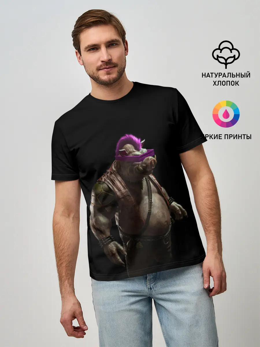 Мужская базовая футболка / Бибоп | Ninja Turtles