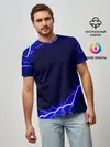 Мужская базовая футболка / СИНИЕ МОЛНИИ