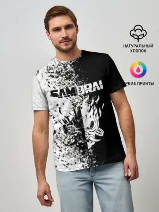 Мужская базовая футболка / Cyberpunk 2077 | Samurai.