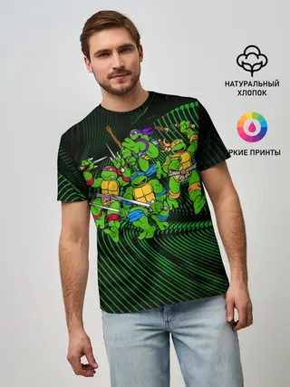 Мужская базовая футболка / Супер Ниндзя Черепашки