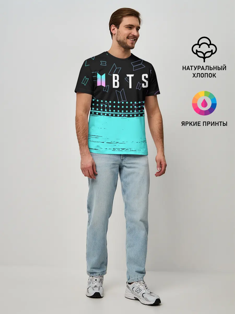 Мужская базовая футболка / BTS / БТС
