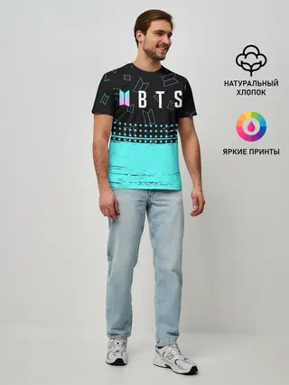 Мужская базовая футболка / BTS / БТС
