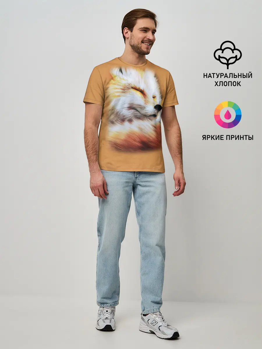 Мужская базовая футболка / Лисичка