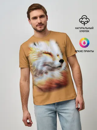 Мужская базовая футболка / Лисичка