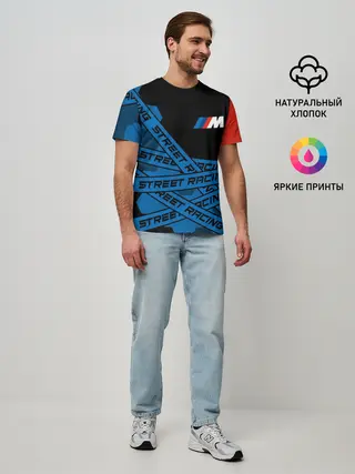 Мужская базовая футболка / BMW - Racing