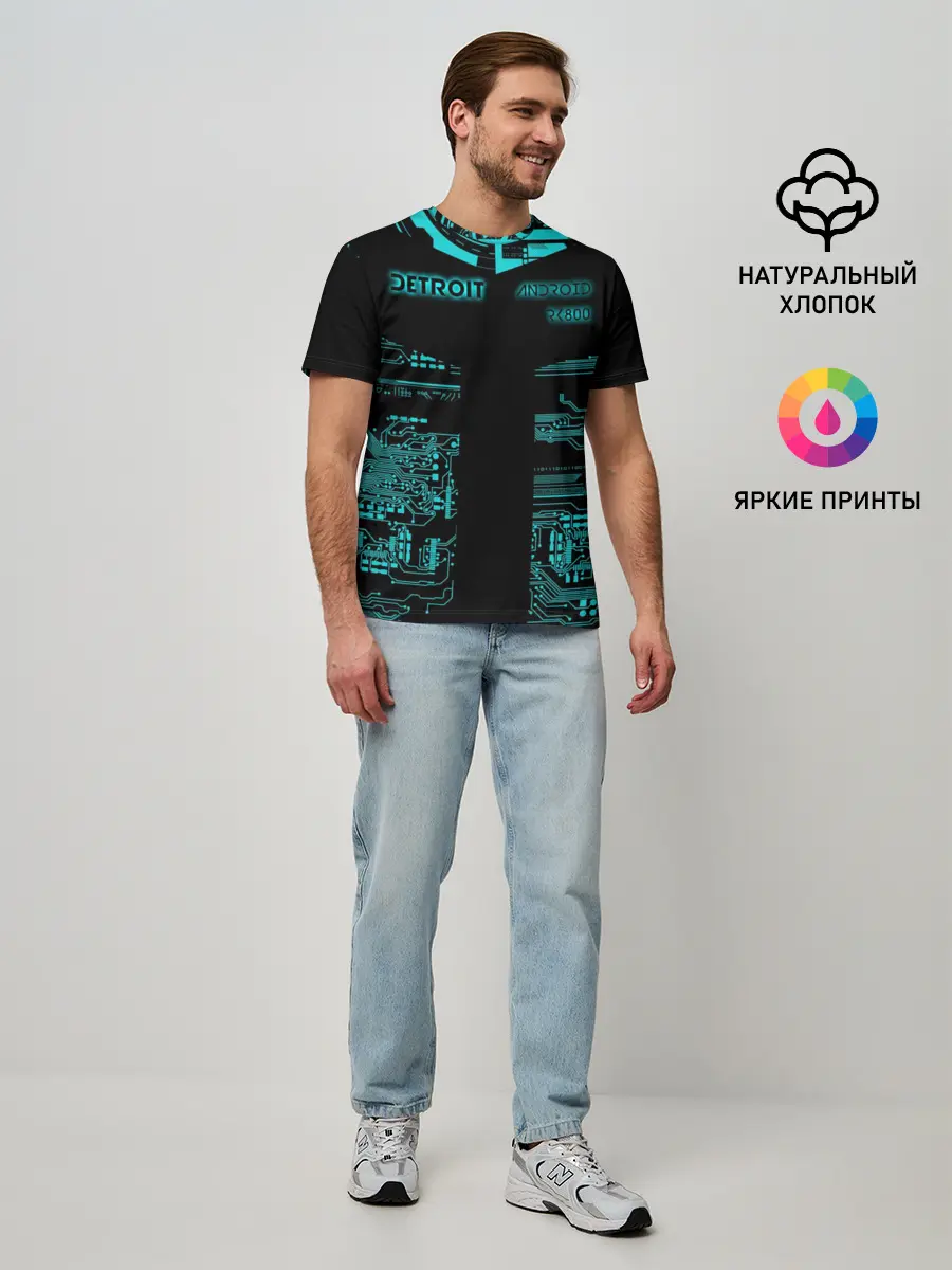 Мужская базовая футболка / Detroit become human