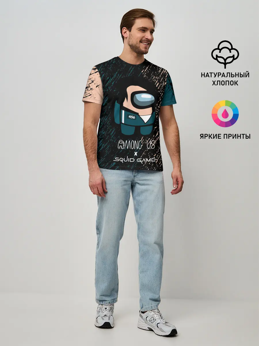 Мужская базовая футболка / Among us в Игре в кальмара