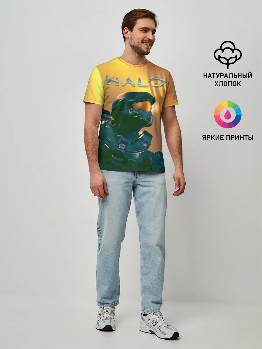 Мужская базовая футболка / Мастер Чиф | Halo