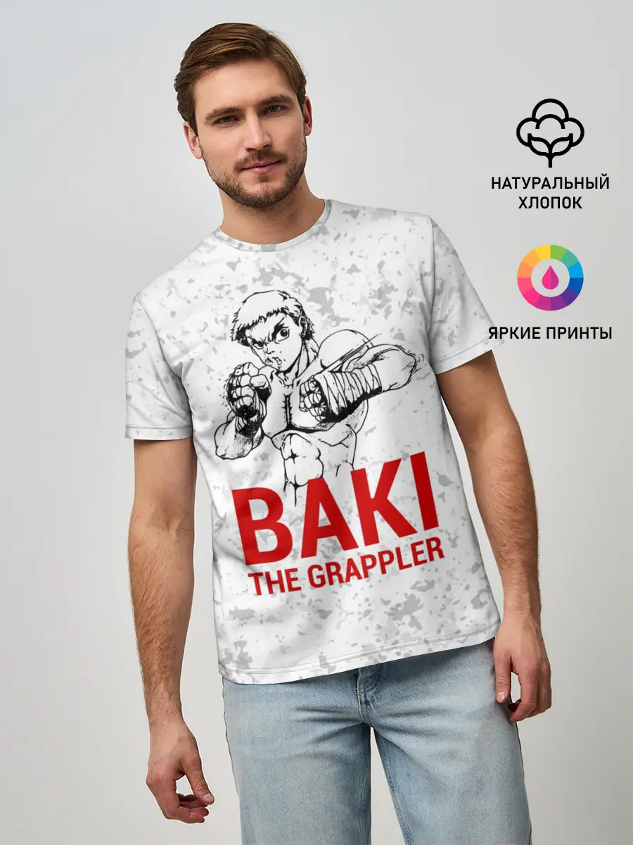 Мужская базовая футболка / Baki the Grappler