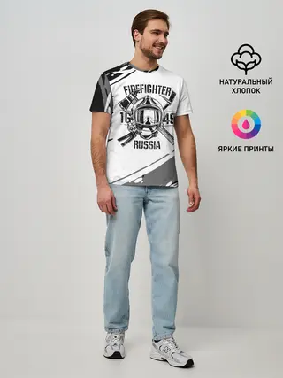 Мужская базовая футболка / FIREFIGHTER 1649 RUSSIA
