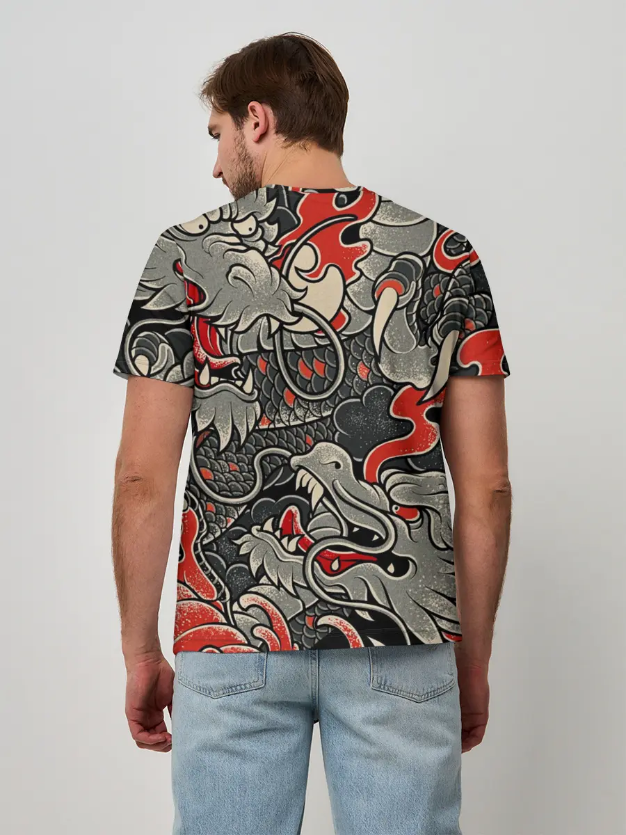 Мужская базовая футболка / Китайский Дракон, China Dragon