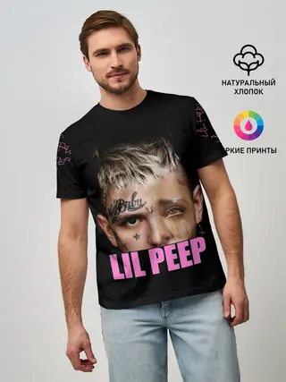 Мужская базовая футболка / Lil Peep