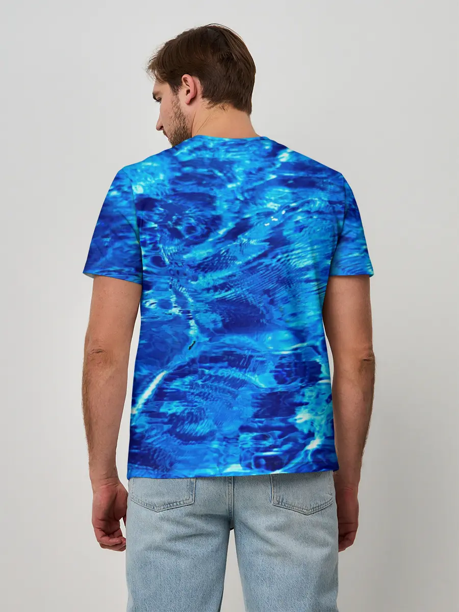 Мужская базовая футболка / Голубая Вода