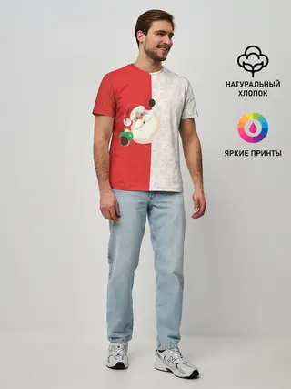 Мужская базовая футболка / Дед Мороз