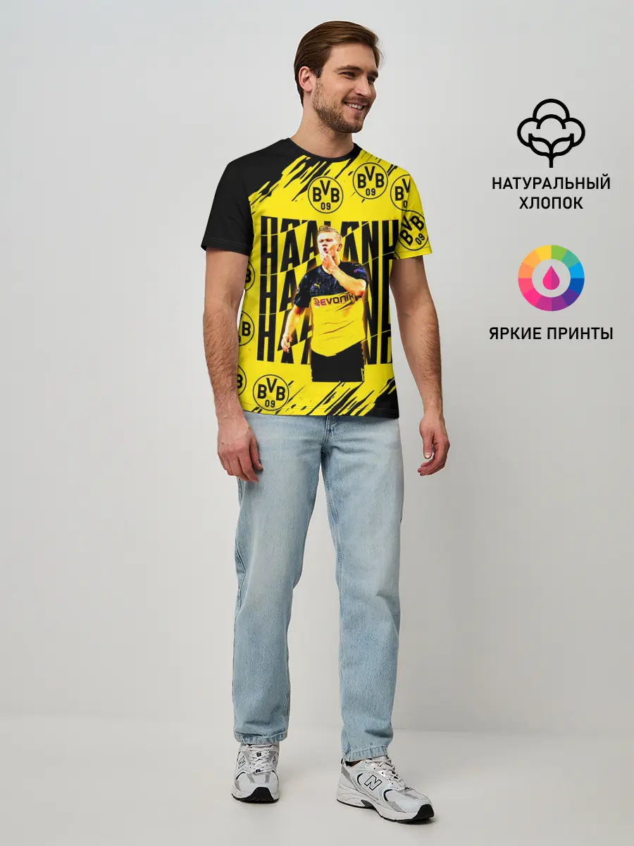 Мужская базовая футболка / ЭРЛИНГ ХОЛАНД / ERLING HAALAND