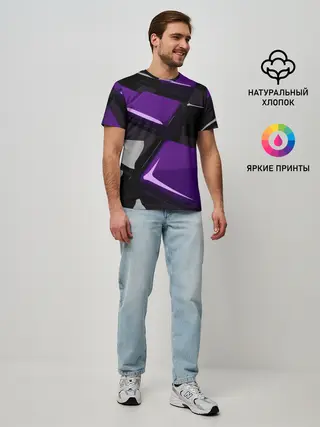 Мужская базовая футболка / НЕОНОВАЯ ГЕОМЕТРИЯ