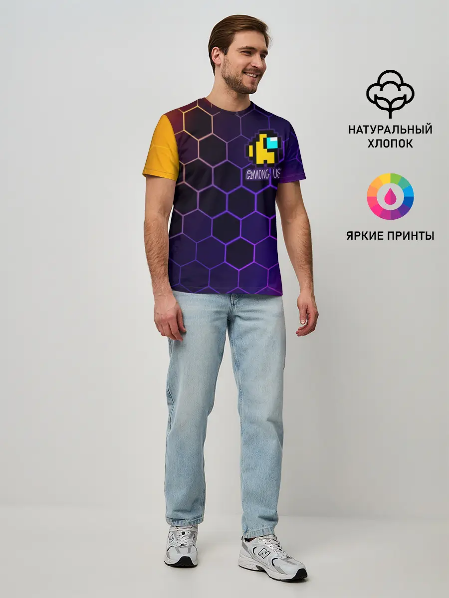 Мужская базовая футболка / AMONG US / АМОНГ АС