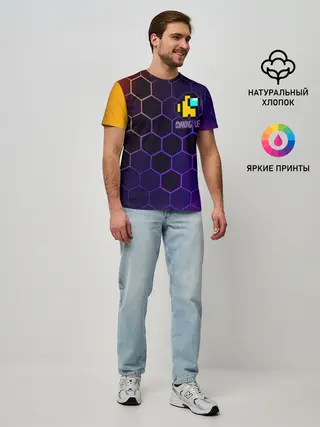 Мужская базовая футболка / AMONG US / АМОНГ АС