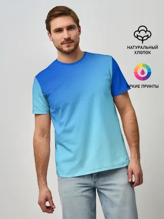 Мужская базовая футболка / blue