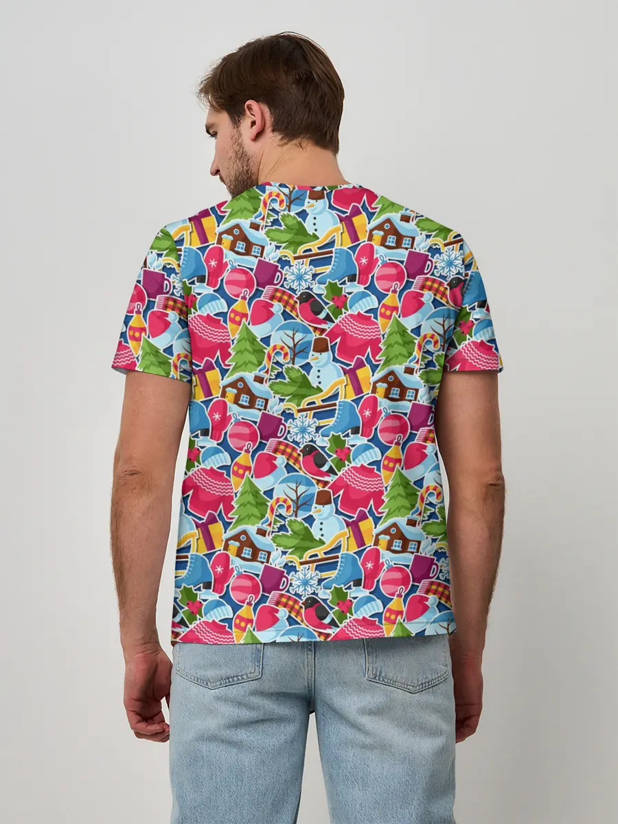 Мужская базовая футболка / С Рождеством и Новым Годом!