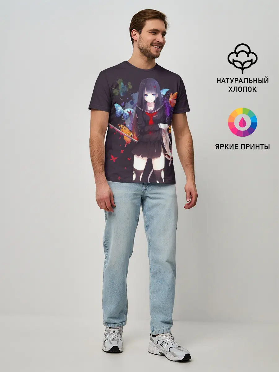 Мужская базовая футболка / Кровавая бабочка