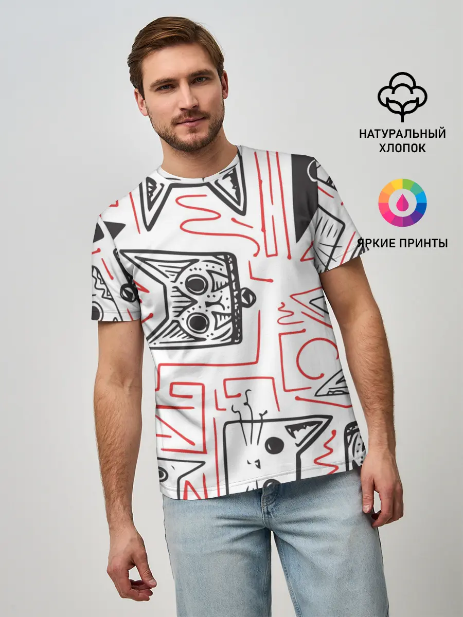 Мужская базовая футболка / Cats