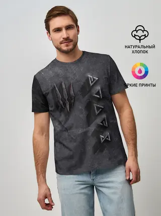 Мужская базовая футболка / THE WITCHER КАМЕНЬ