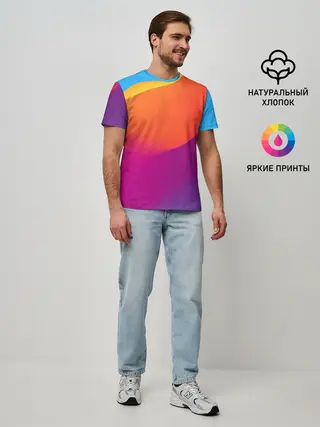 Мужская базовая футболка / ТЕКСТУРА ГРАДИЕНТА