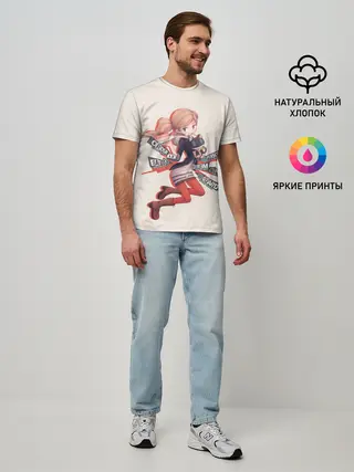 Мужская базовая футболка / Няшная Такамаки