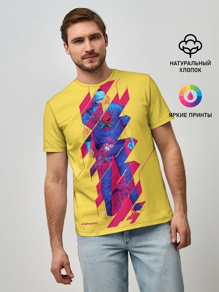 Мужская базовая футболка / Cyberpunk 2077