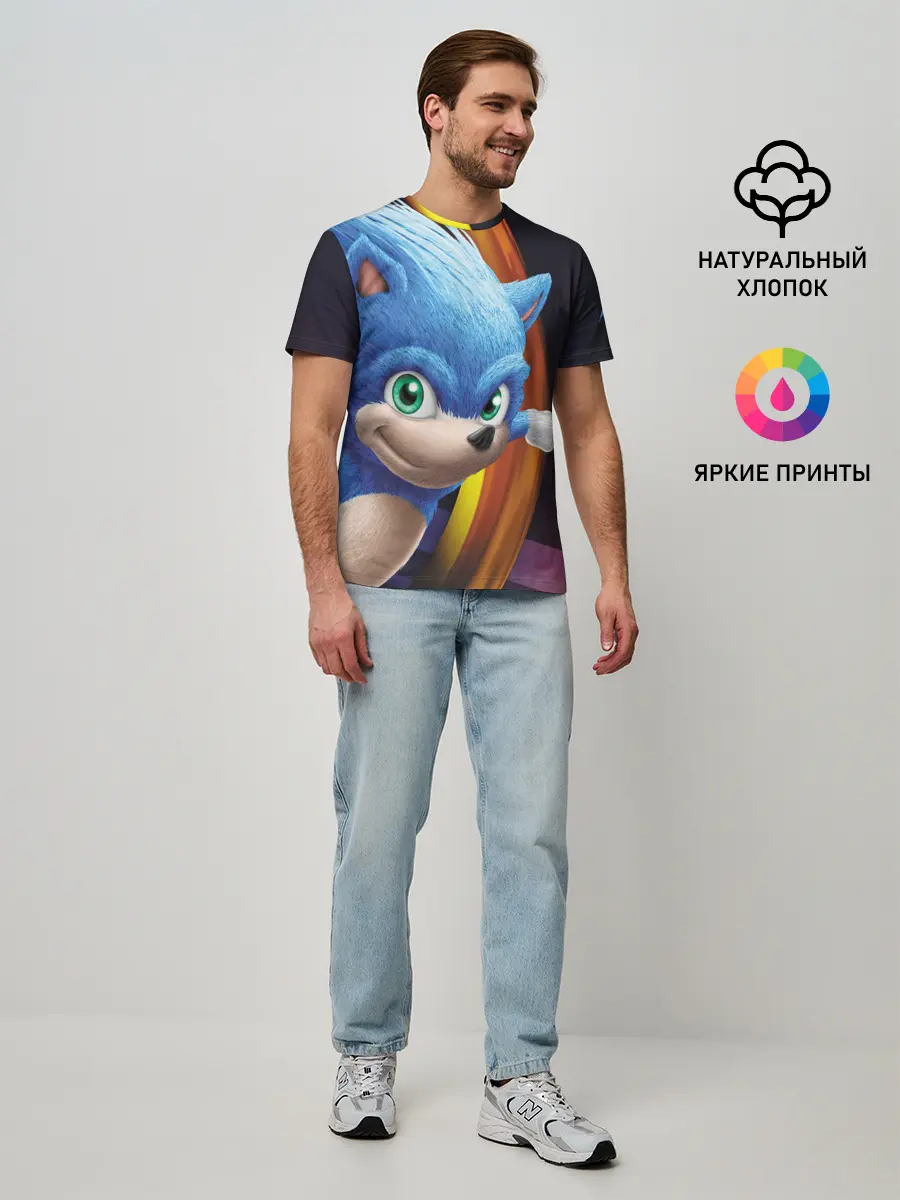 Мужская базовая футболка / Sonic
