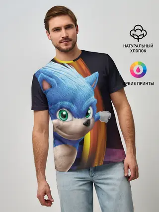 Мужская базовая футболка / Sonic