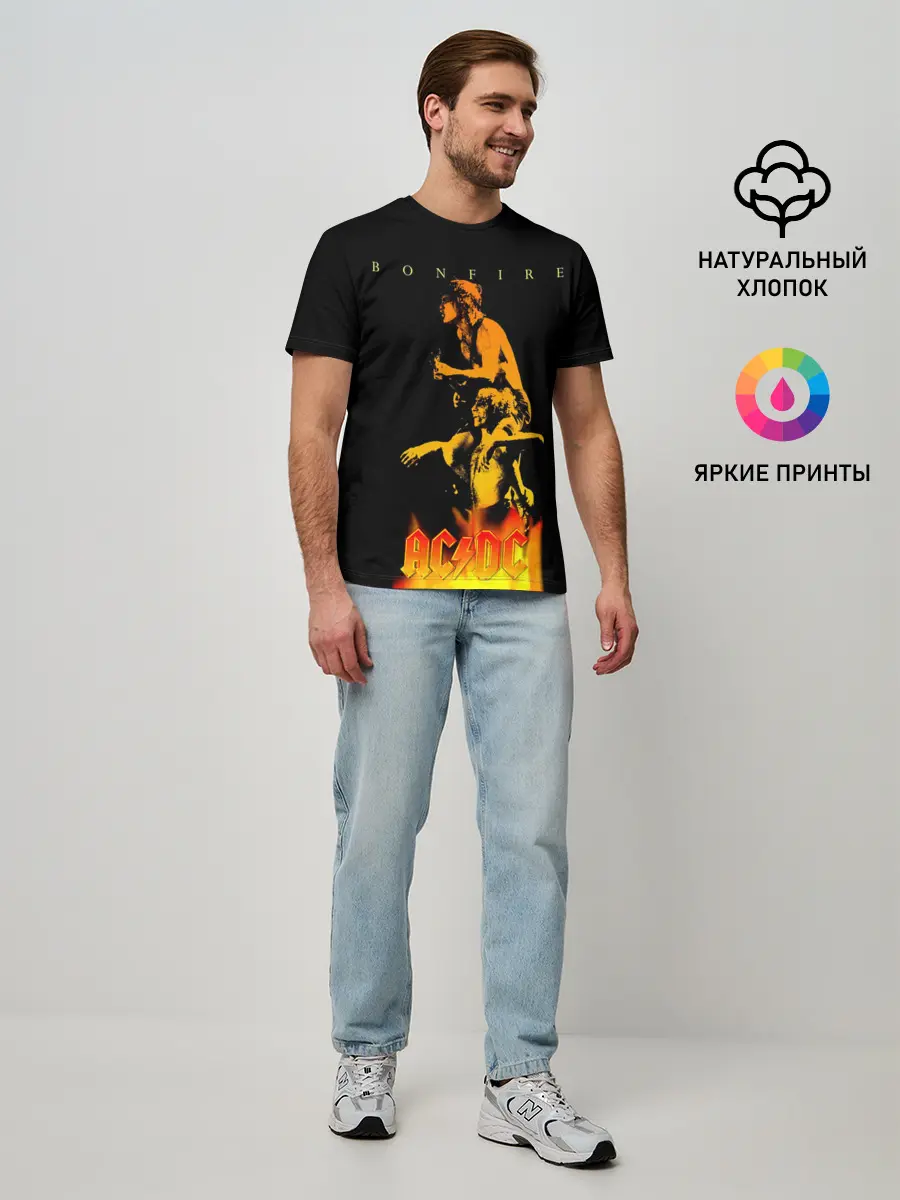 Мужская базовая футболка / Bonfire AC/DC