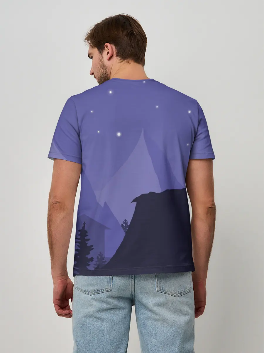 Мужская базовая футболка / Ночной PUBG