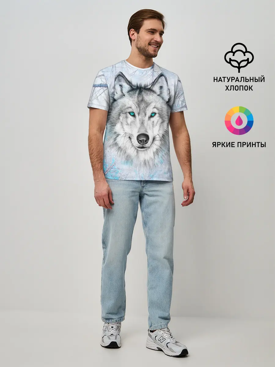 Мужская базовая футболка / Волк