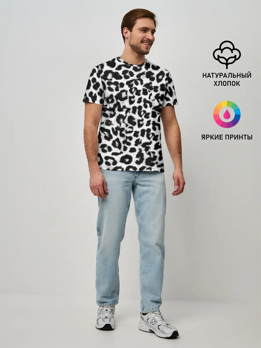 Мужская базовая футболка / Снежный Барс