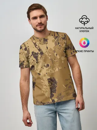 Мужская базовая футболка / КАМУФЛЯЖ BLUE