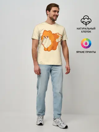 Мужская базовая футболка / Шпиц