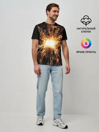 Мужская базовая футболка / фейерверк души