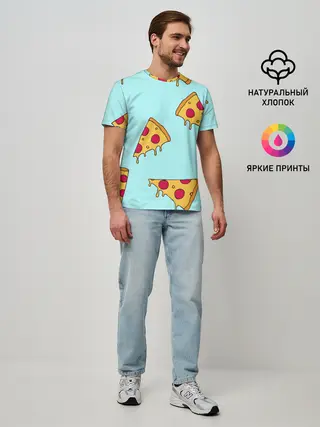 Мужская базовая футболка / Ароматная пицца
